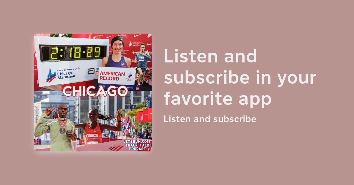 Chicago - Chengetich OMG, Sisson AR, Mantz Debut + Galen Rupp audio, dope bust in Kipchoge's camp - Vimarsana News